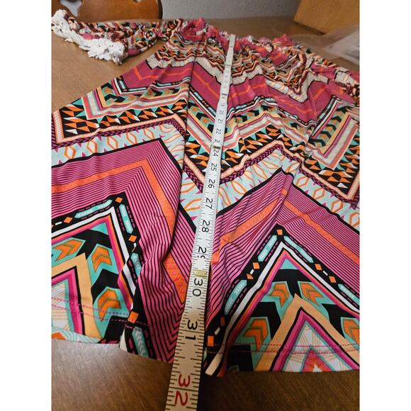 R Rauge Dress Womens Size 3x Boho Print Crocheted Hem Sleeves Chevron (794) - Picture 4 of 8